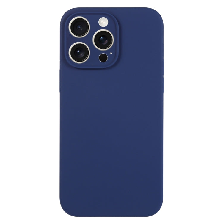 For iPhone 16 Pro Pure Color Liquid Silicone Fine Pore Phone Case(Royal Blue) by buy2fix