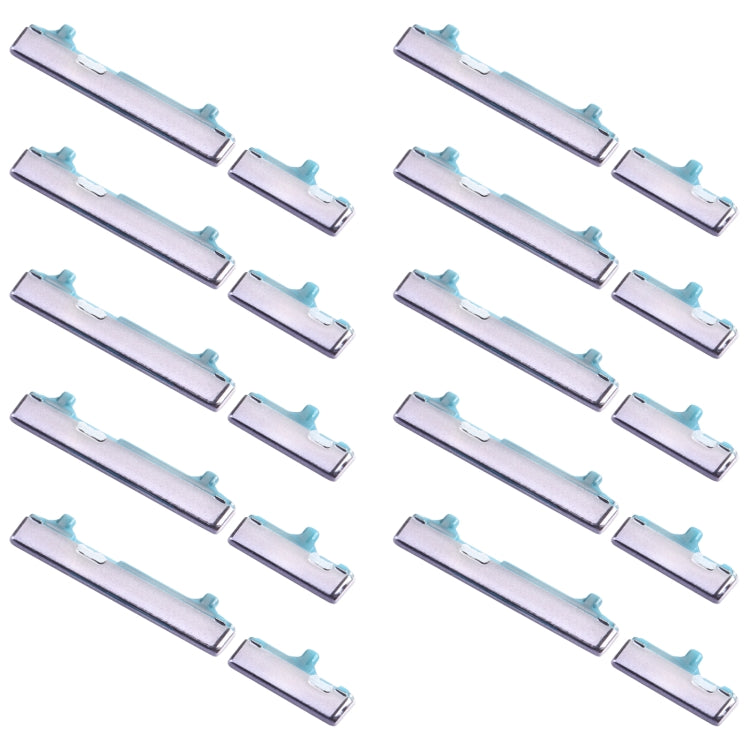 For Samsung Galaxy S21 5G SM-G991 10pcs Power Button + Volume Control Button(Black) - Home key & Side Key by buy2fix | Online Shopping UK | buy2fix