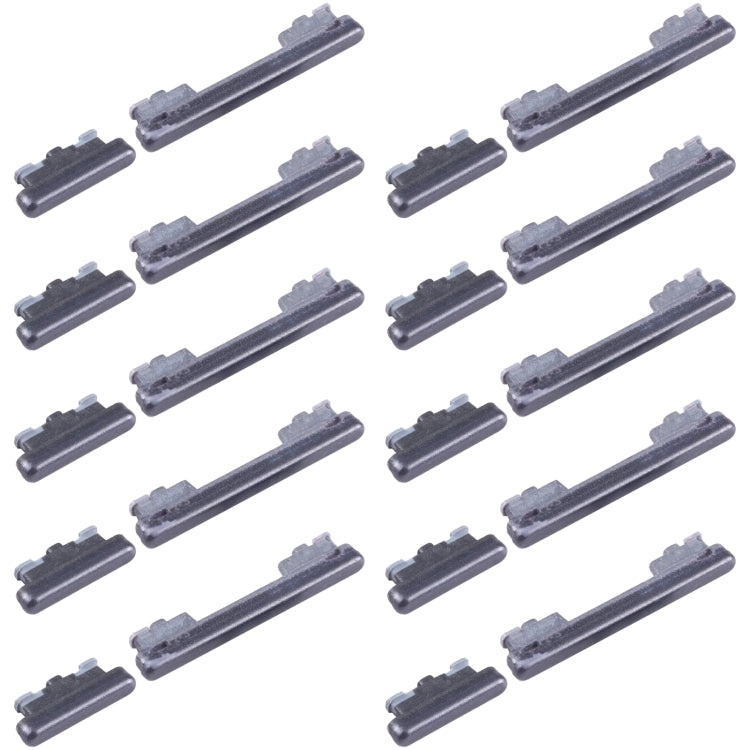 For Samsung Galaxy S21 FE 5G SM-G990 10pcs Power Button + Volume Control Button(Black) - Home key & Side Key by buy2fix | Online Shopping UK | buy2fix