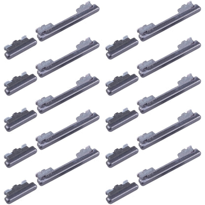 For Samsung Galaxy S21 FE 5G SM-G990 10pcs Power Button + Volume Control Button(Black) - Home key & Side Key by buy2fix | Online Shopping UK | buy2fix