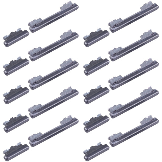 For Samsung Galaxy S21 FE 5G SM-G990 10pcs Power Button + Volume Control Button(Black) - Home key & Side Key by buy2fix | Online Shopping UK | buy2fix