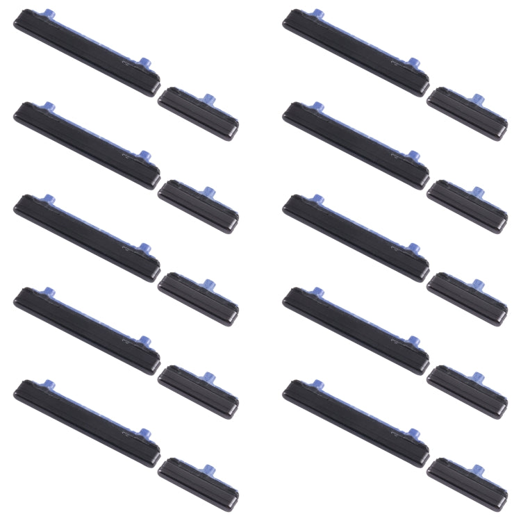 For Samsung Galaxy Note20 SM-N980 10pcs Power Button + Volume Control Button(Black) - Home key & Side Key by buy2fix | Online Shopping UK | buy2fix