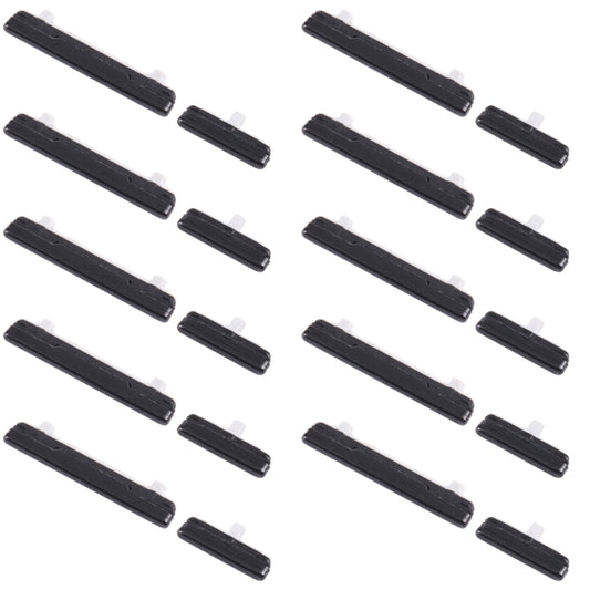 For Samsung Galaxy S21 Ultra 5G SM-G998 10pcs Power Button + Volume Control Button(Black) - Home key & Side Key by buy2fix | Online Shopping UK | buy2fix