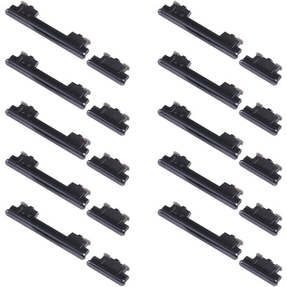 For Samsung Galaxy A52 5G SM-A526 10pcs Power Button + Volume Control Button(Black) - Home key & Side Key by buy2fix | Online Shopping UK | buy2fix