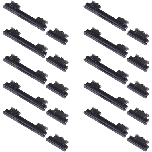 For Samsung Galaxy A52 5G SM-A526 10pcs Power Button + Volume Control Button(Black) - Home key & Side Key by buy2fix | Online Shopping UK | buy2fix