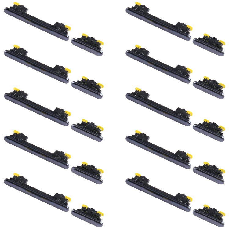 For Samsung Galaxy A33 5G SM-A336 10pcs Power Button + Volume Control Button(Black) - Home key & Side Key by buy2fix | Online Shopping UK | buy2fix