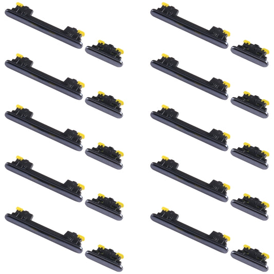 For Samsung Galaxy A73 5G SM-A736 10pcs Power Button + Volume Control Button(Black) - Home key & Side Key by buy2fix | Online Shopping UK | buy2fix