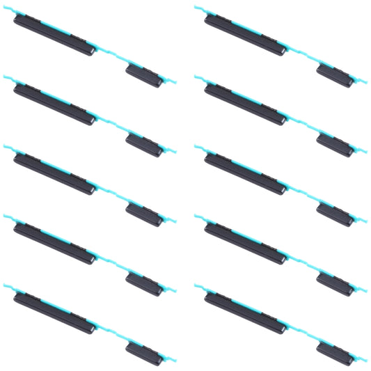 For Samsung Galaxy M30s SM-M307 10pcs Power Button + Volume Control Button(Black) - Home key & Side Key by buy2fix | Online Shopping UK | buy2fix