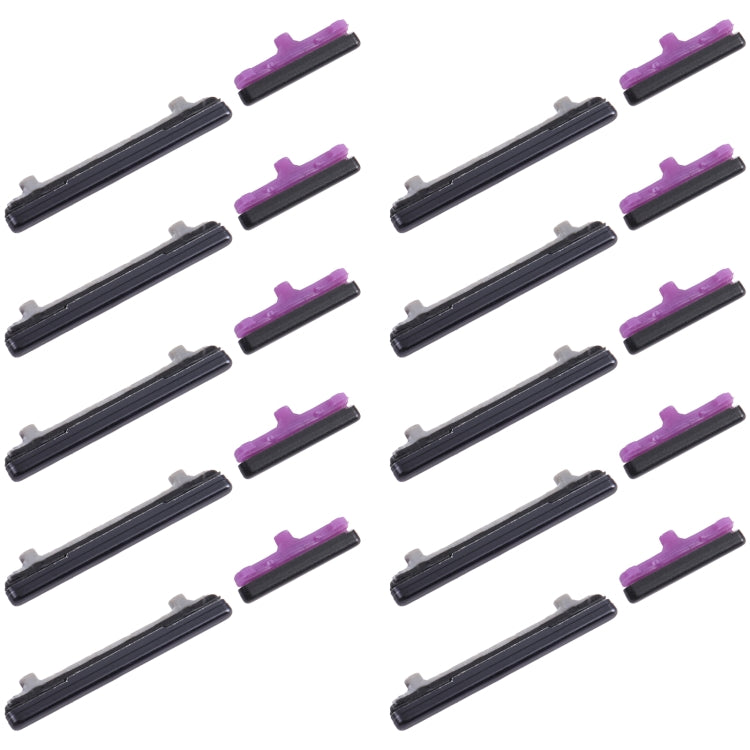 For Samsung Galaxy S20 SM-G980 10pcs Power Button + Volume Control Button(Black) - Home key & Side Key by buy2fix | Online Shopping UK | buy2fix