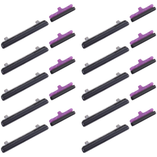 For Samsung Galaxy S20+ SM-G985 10pcs Power Button + Volume Control Button(Black)
