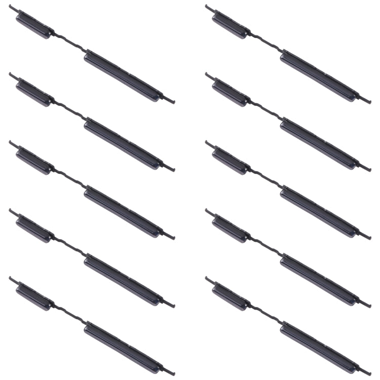 For Samsung Galaxy M32 SM-M325 10pcs Power Button + Volume Control Button(Black) - Home key & Side Key by buy2fix | Online Shopping UK | buy2fix