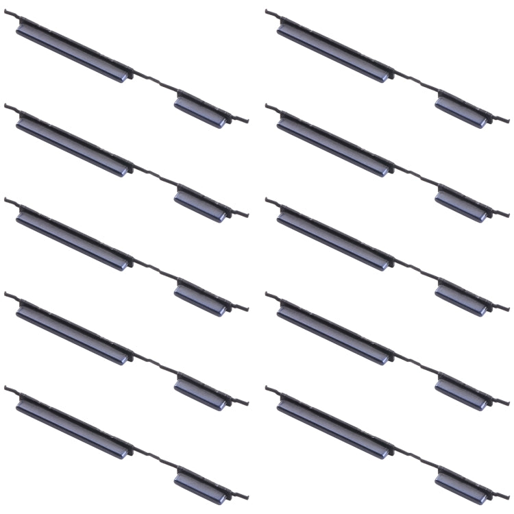 For Samsung Galaxy M20 SM-M205 10pcs Power Button + Volume Control Button(Black) - Home key & Side Key by buy2fix | Online Shopping UK | buy2fix