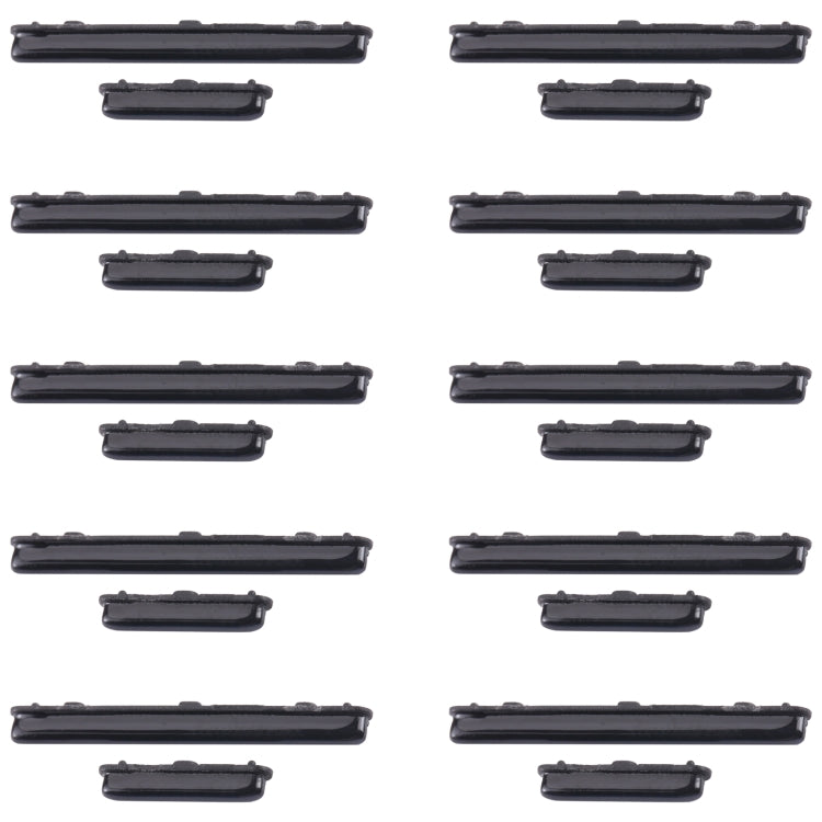 For Samsung Galaxy A70 SM-A705 10pcs Power Button + Volume Control Button(Black) - Home key & Side Key by buy2fix | Online Shopping UK | buy2fix