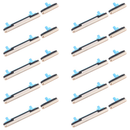 For Samsung Galaxy A8 2018 SM-A530 10pcs Power Button + Volume Control Button(Gold) - Home key & Side Key by buy2fix | Online Shopping UK | buy2fix