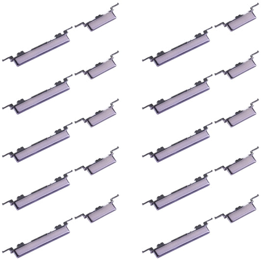 For Samsung Galaxy J2 2017 SM-J200 10pcs Power Button + Volume Control Button(Purple) - Home key & Side Key by buy2fix | Online Shopping UK | buy2fix
