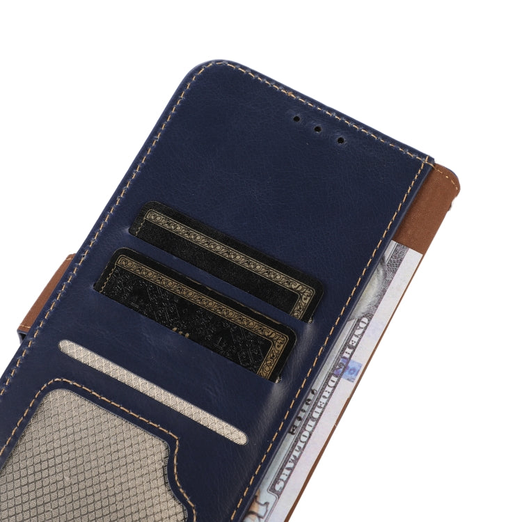 For Sony Xperia 5 V Crazy Horse Top Layer Cowhide Leather Phone Case(Blue) - Sony Cases by buy2fix | Online Shopping UK | buy2fix