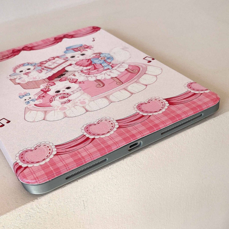 For iPad 10.2 2021 / 2020 / 10.5 Painted Magnetic Split Leather Tablet Case(Bichon Frise) - iPad 10.2 Cases by buy2fix | Online Shopping UK | buy2fix