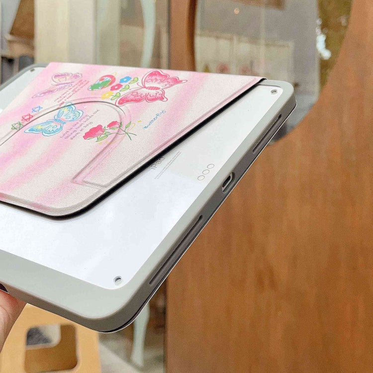 For iPad 10.2 2021 / 2020 / 10.5 Painted Magnetic Split Leather Tablet Case(Butterflies) - iPad 10.2 Cases by buy2fix | Online Shopping UK | buy2fix