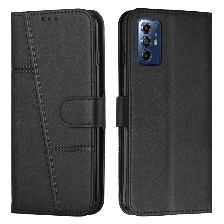 For Motorola Moto G Play 5G 2024 Stitching Calf Texture Buckle Leather Phone Case(Black) by buy2fix