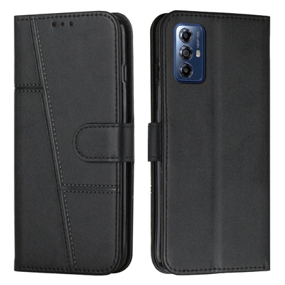 For Motorola Moto G Play 5G 2024 Stitching Calf Texture Buckle Leather Phone Case(Black) by buy2fix