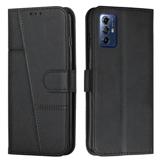 For Motorola Moto G Play 5G 2024 Stitching Calf Texture Buckle Leather Phone Case(Black) by buy2fix