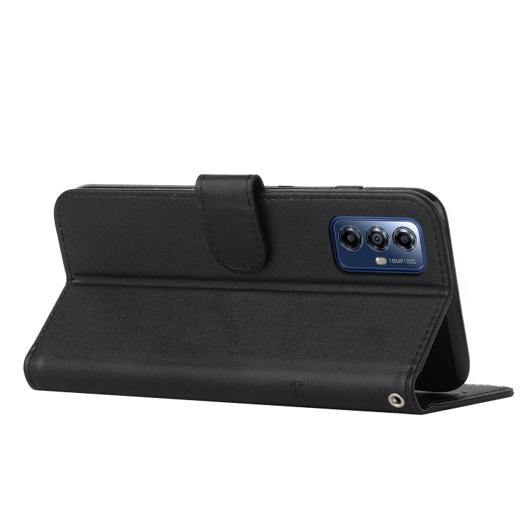 For Motorola Moto G Play 5G 2024 Stitching Calf Texture Buckle Leather Phone Case(Black) by buy2fix