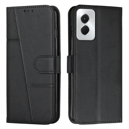 For Motorola Moto G Power 2024 Stitching Calf Texture Buckle Leather Phone Case(Black) by buy2fix