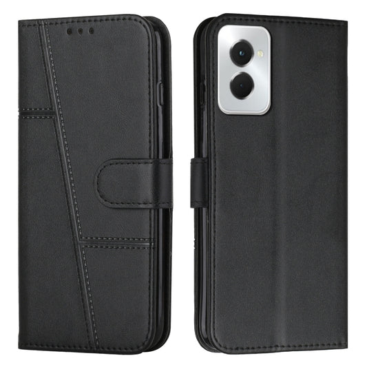 For Motorola Moto G Power 2024 Stitching Calf Texture Buckle Leather Phone Case(Black) by buy2fix