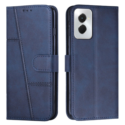 For Motorola Moto G Power 2024 Stitching Calf Texture Buckle Leather Phone Case(Blue) by buy2fix