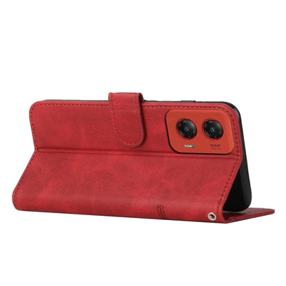For Motorola Moto G Stylus 5G 2024 Stitching Calf Texture Buckle Leather Phone Case(Red) by buy2fix