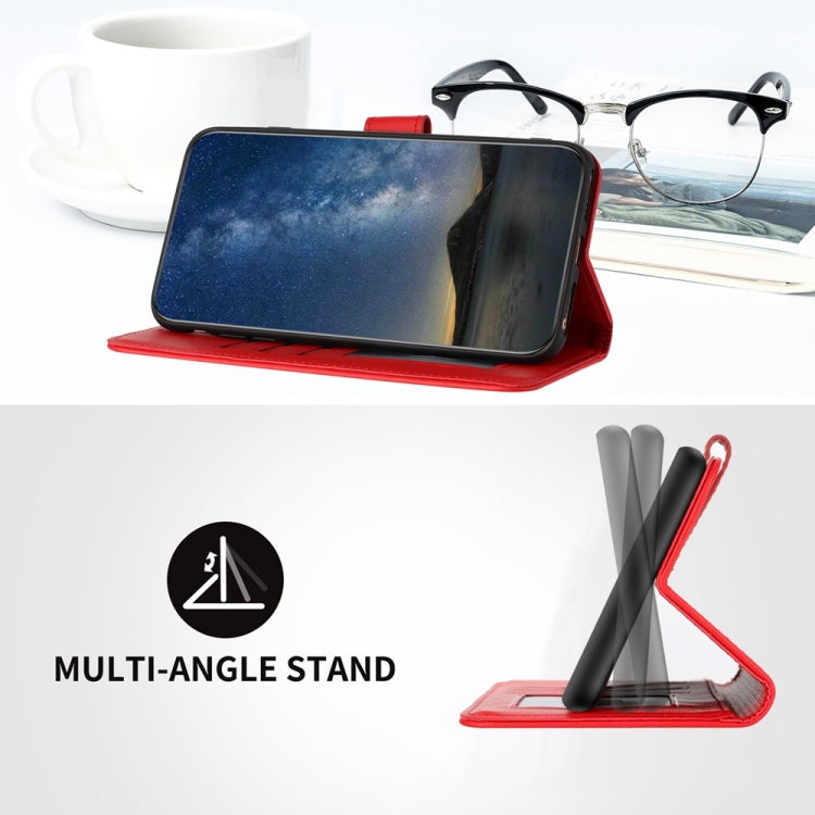 For Motorola Moto G Power 5G 2024 Datura Flower Embossed Flip Leather Phone Case(Red) by buy2fix