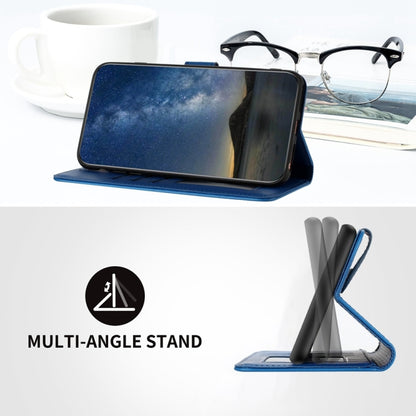 For Motorola Moto G Stylus 5G 2024 Datura Flower Embossed Flip Leather Phone Case(Blue) by buy2fix