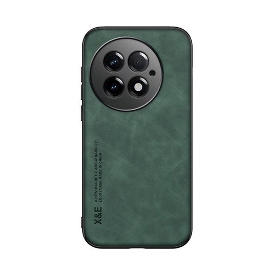 For OnePlus 13 Skin Feel Magnetic Leather Back Phone Case(Green) - OnePlus Cases by buy2fix | Online Shopping UK | buy2fix