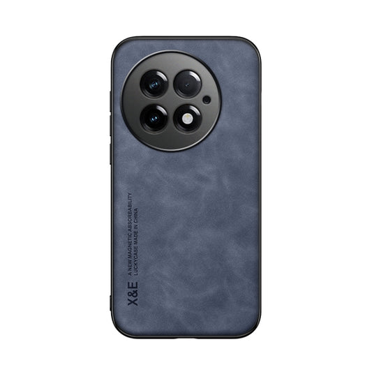 For OnePlus 13 Skin Feel Magnetic Leather Back Phone Case(Blue) - OnePlus Cases by buy2fix | Online Shopping UK | buy2fix