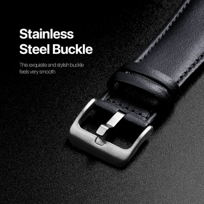 For Apple Watch 5 44mm DUX DUCIS YS Series Genuine Leather Watch Band(Blue) by DUX DUCIS