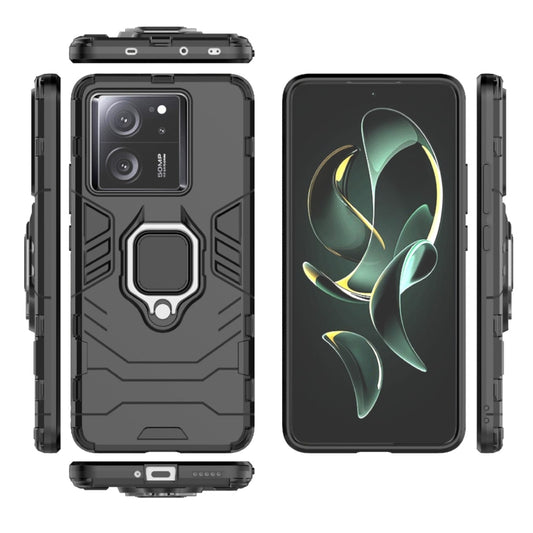 For Xiaomi Redmi K60 Ultra Shockproof PC + TPU Holder Phone Case(Black) - Xiaomi Cases by buy2fix | Online Shopping UK | buy2fix