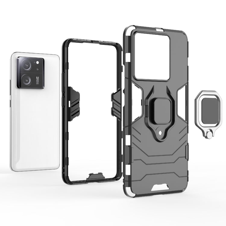 For Xiaomi Redmi K60 Ultra Shockproof PC + TPU Holder Phone Case(Navy Blue) - Xiaomi Cases by buy2fix | Online Shopping UK | buy2fix
