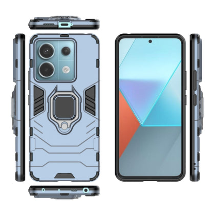 For Xiaomi Redmi Note 13 Pro Shockproof PC + TPU Holder Phone Case(Navy Blue) - Xiaomi Cases by buy2fix | Online Shopping UK | buy2fix