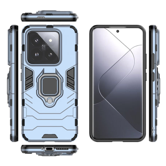 For Xiaomi 14 Pro Shockproof PC + TPU Holder Phone Case(Navy Blue) - Xiaomi 14 Pro Cases by buy2fix | Online Shopping UK | buy2fix