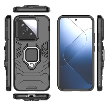 For Xiaomi 14 Shockproof PC + TPU Holder Phone Case(Black) - Xiaomi Cases by buy2fix | Online Shopping UK | buy2fix