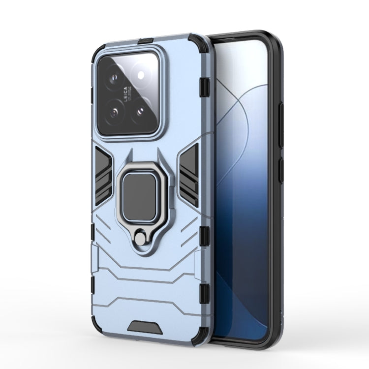 For Xiaomi 14 Shockproof PC + TPU Holder Phone Case(Navy Blue) - Xiaomi Cases by buy2fix | Online Shopping UK | buy2fix
