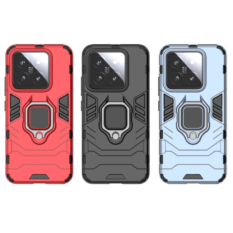 For Xiaomi 14 Shockproof PC + TPU Holder Phone Case(Navy Blue) - Xiaomi Cases by buy2fix | Online Shopping UK | buy2fix