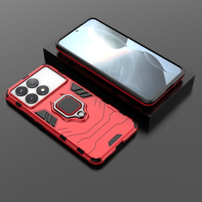 For Xiaomi Redmi K70 Shockproof PC + TPU Holder Phone Case(Red) by buy2fix