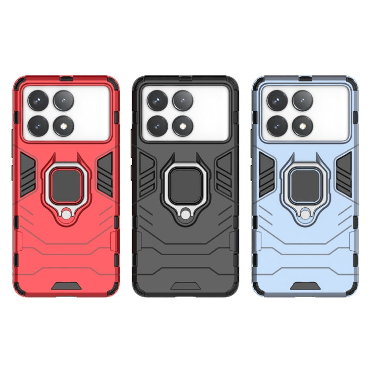 For Xiaomi Redmi K70 Shockproof PC + TPU Holder Phone Case(Red) by buy2fix