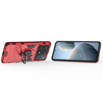 For Xiaomi Redmi K70E Shockproof PC + TPU Holder Phone Case(Red) - Xiaomi Cases by buy2fix | Online Shopping UK | buy2fix