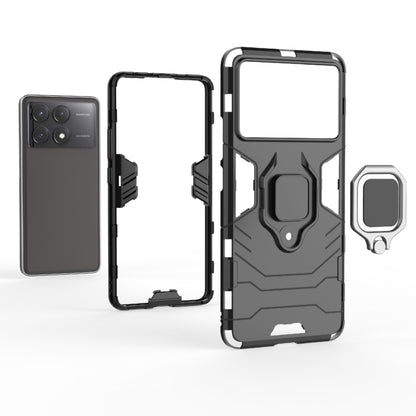 For Xiaomi Redmi K70E Shockproof PC + TPU Holder Phone Case(Red) - Xiaomi Cases by buy2fix | Online Shopping UK | buy2fix