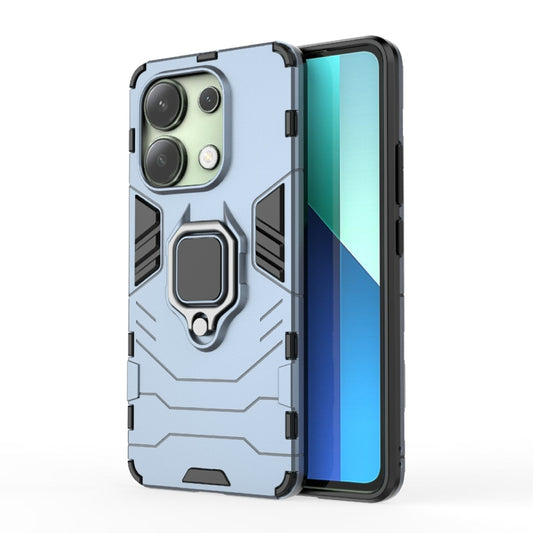 For Xiaomi Redmi Note 13 4G Shockproof PC + TPU Holder Phone Case(Navy Blue) - Xiaomi Cases by buy2fix | Online Shopping UK | buy2fix