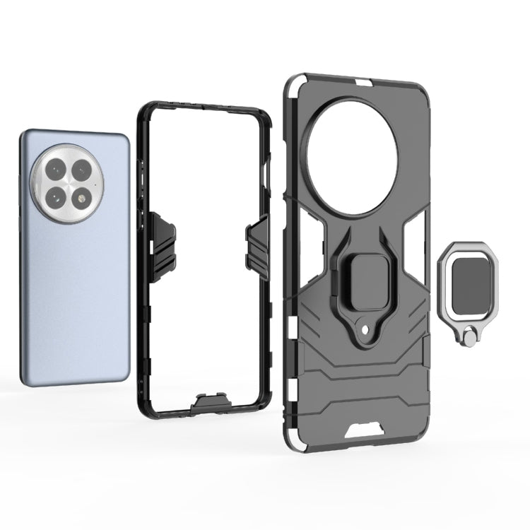 For OnePlus 13 5G Shockproof PC + TPU Holder Phone Case(Black) - OnePlus Cases by buy2fix | Online Shopping UK | buy2fix