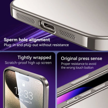 For iPhone 15 SULADA Electroplating Frosted TPU Phone Case(Silver) - iPhone 15 Cases by SULADA | Online Shopping UK | buy2fix