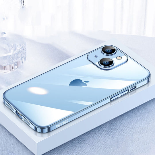 For iPhone 15 SULADA JINGJIA Series Lens Protector PC Phone Case(Sierra Blue)
